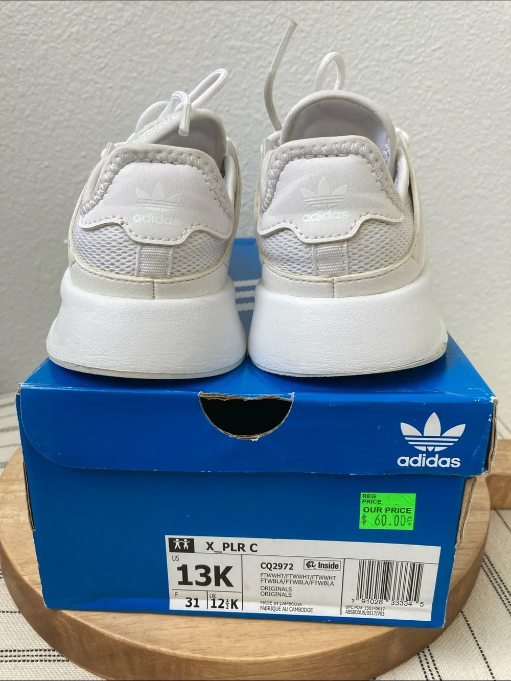 SALE! 50% Off adidas Kids White X_PLR C Lightweight Sneakers Size 13